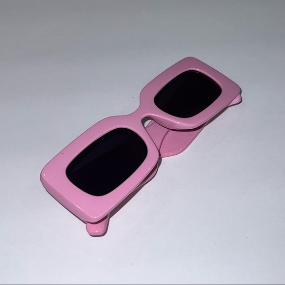 NEW Pink oversized square sunglasses pink glasses - Picture 4 of 9